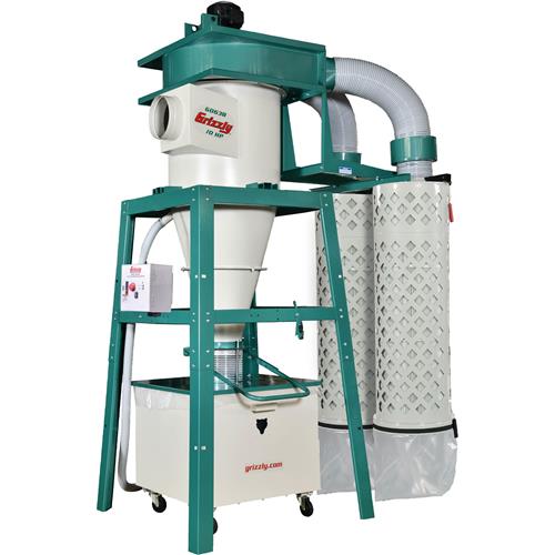 Grizzly 10 HP 3-Phase Cyclone Dust Collector